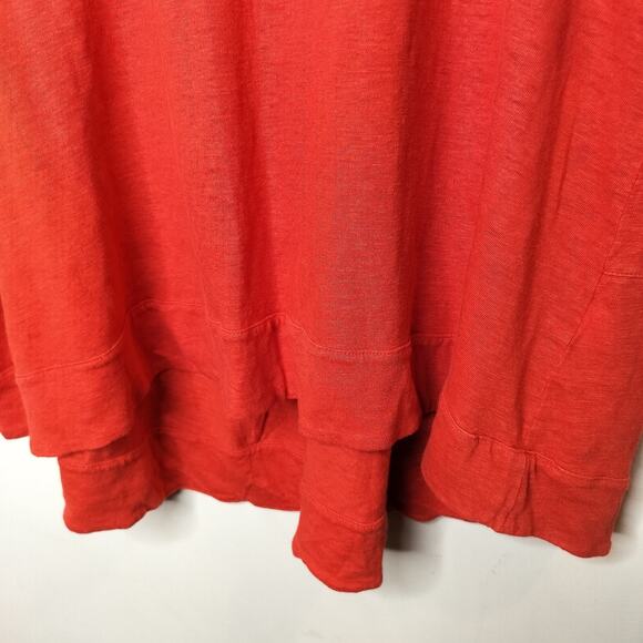 Chico's 100% Linen Knit Top Tee Tiered Short Sleeve - Picture 5 of 10